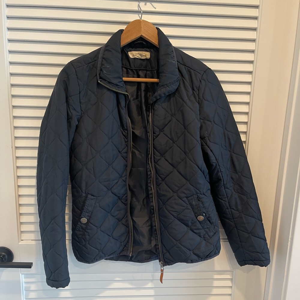 Dark Blue Quilted Jacket